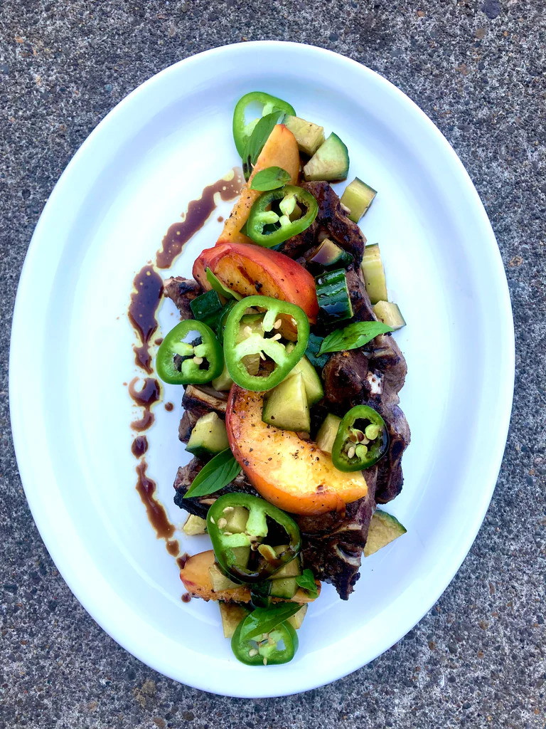 Marinated & Grilled Wild Boar Chops