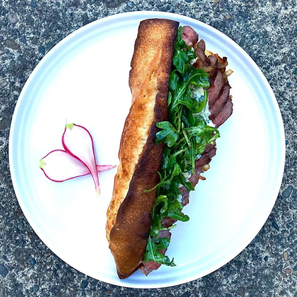 Buffalo Ribeye and Blue Cheese Sandwich