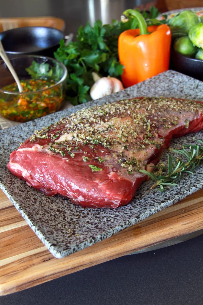 Buffalo Tri Tip with Bell Pepper Chimichurri