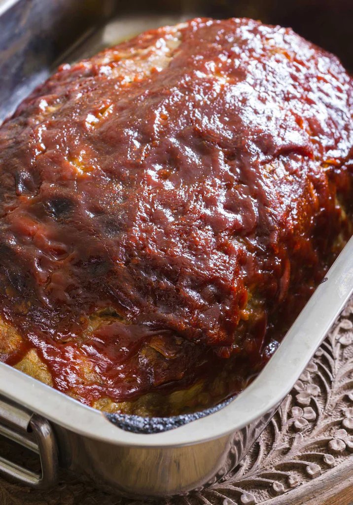 Bison Meatloaf with Spinach & Roasted Baby Potatoes