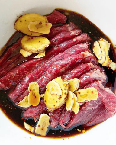 Image of Combine the above marinade ingredients in a small bowl or dish.