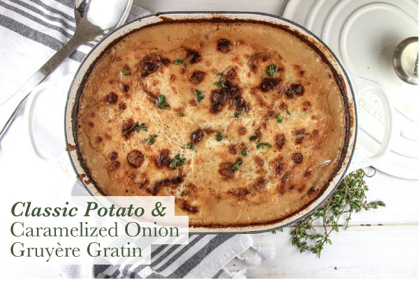 Image of Classic Potato and Caramelized Onion, Gruyère Gratin