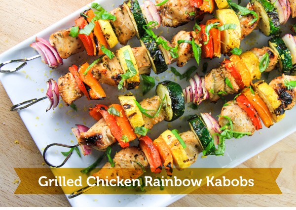 Image of Grilled Chicken Rainbow Kabobs