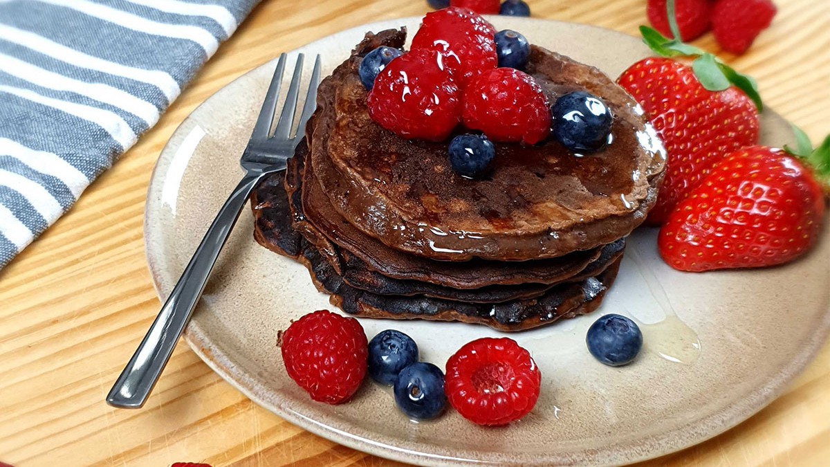 Image of High-Protein Schoko Pancakes