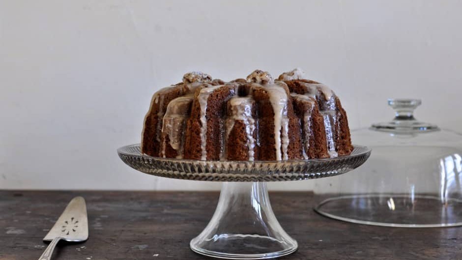 Image of Olive Oil & Spiced Butternut Squash Bundt Cake With Bourbon Vanilla Glaze
