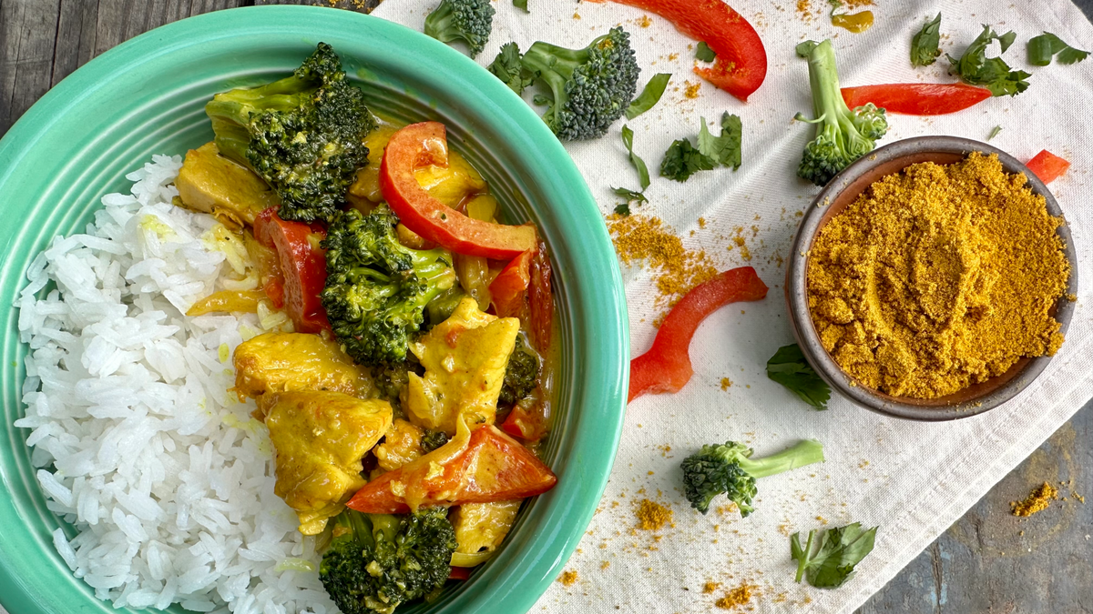 Golden Coconut Chicken and Veggies