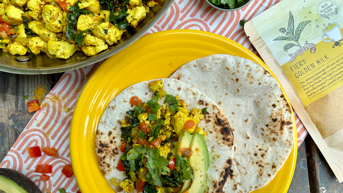 Golden Tofu Breakfast Tacos