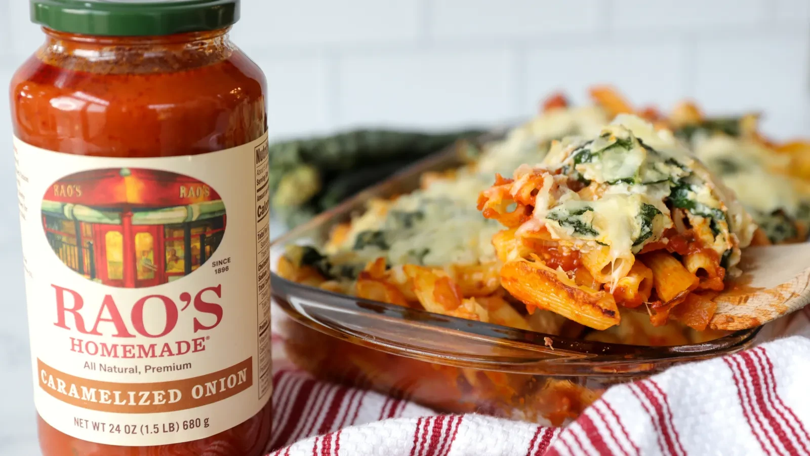 Image of Rao’s Homemade X Kristin Cavallari’s Baked Penne with Kale and Caramelized Onion Sauce