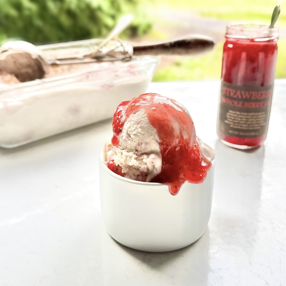 No-Churn Jammy Ice Cream