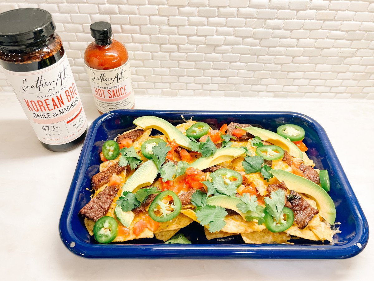 Cheesy Korean Nachos