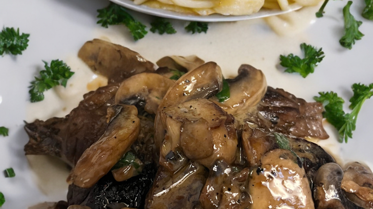Image of Marinated Steak with Buttered Mushrooms