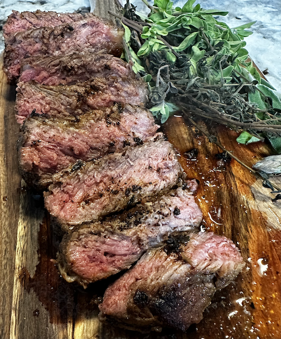 Pan Seared Buffalo NY Strip Steak