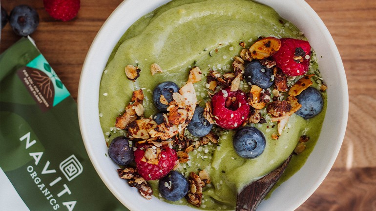 Image of Creamy Green Smoothie Bowl Recipe