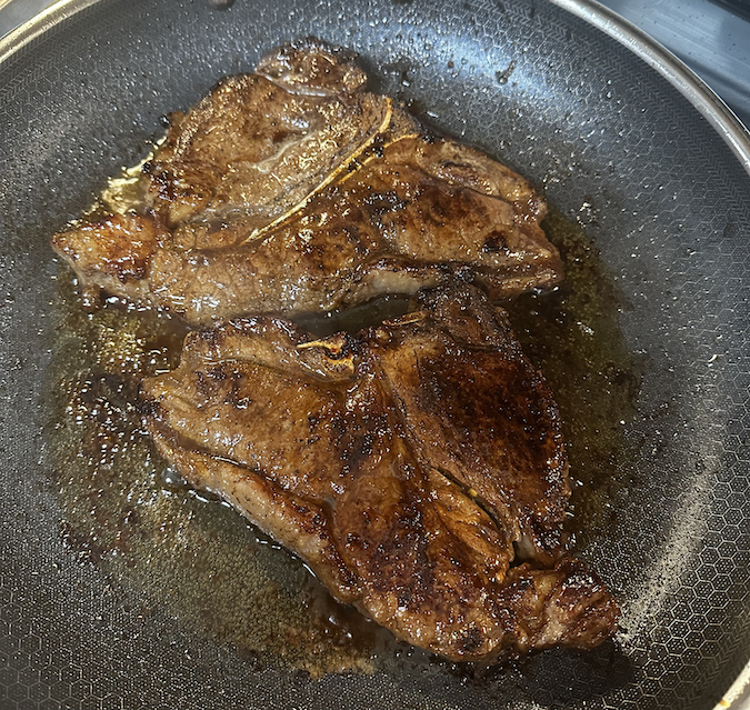 Image of A few hours prior to cooking, remove the steaks from the fridge. When you're ready to cook them, add a tablespoon of olive oil to your pan and heat it over medium-high heat.Once your pan is hot, add the steaks...
