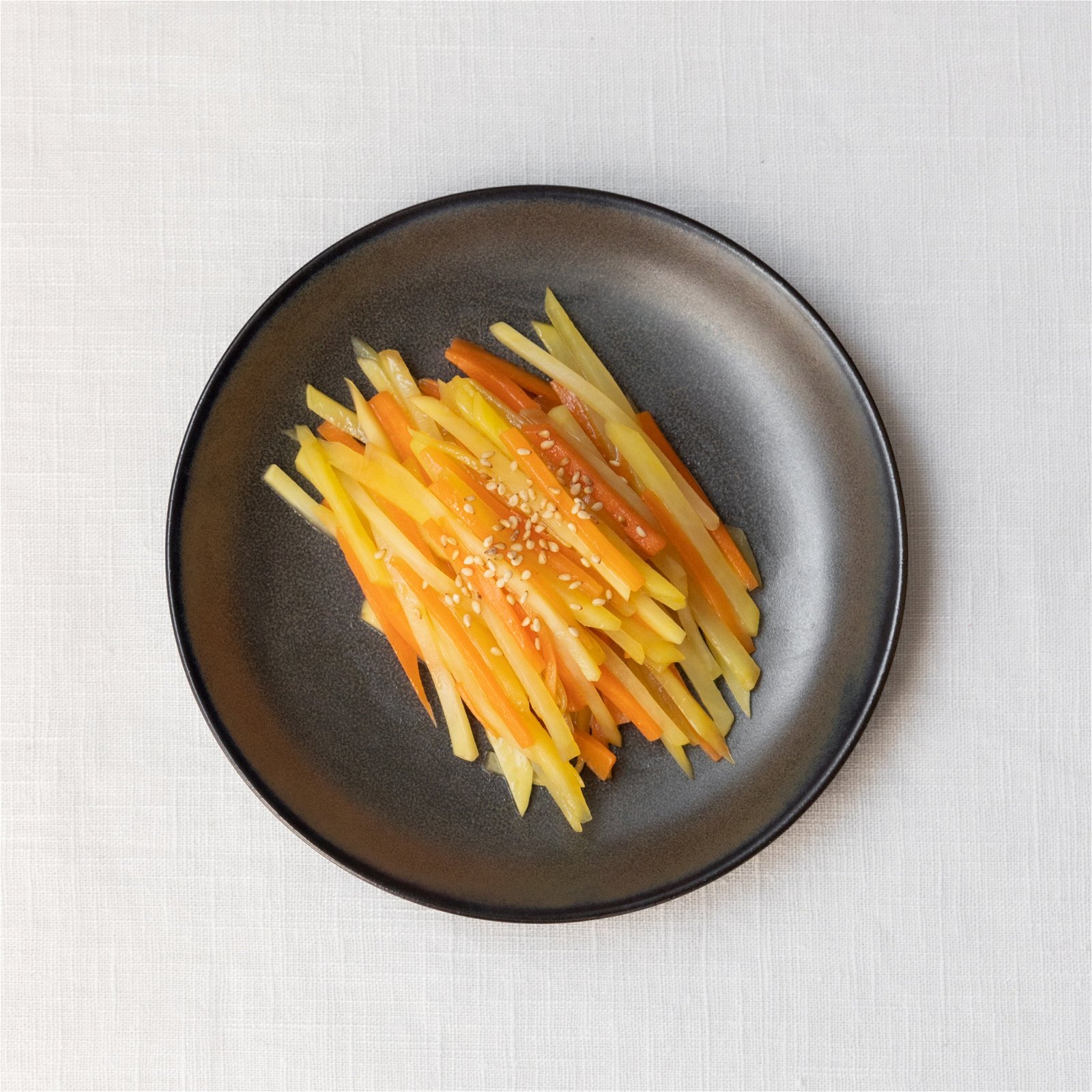 Image of Recette Kimpira de pomme de terre et carotte