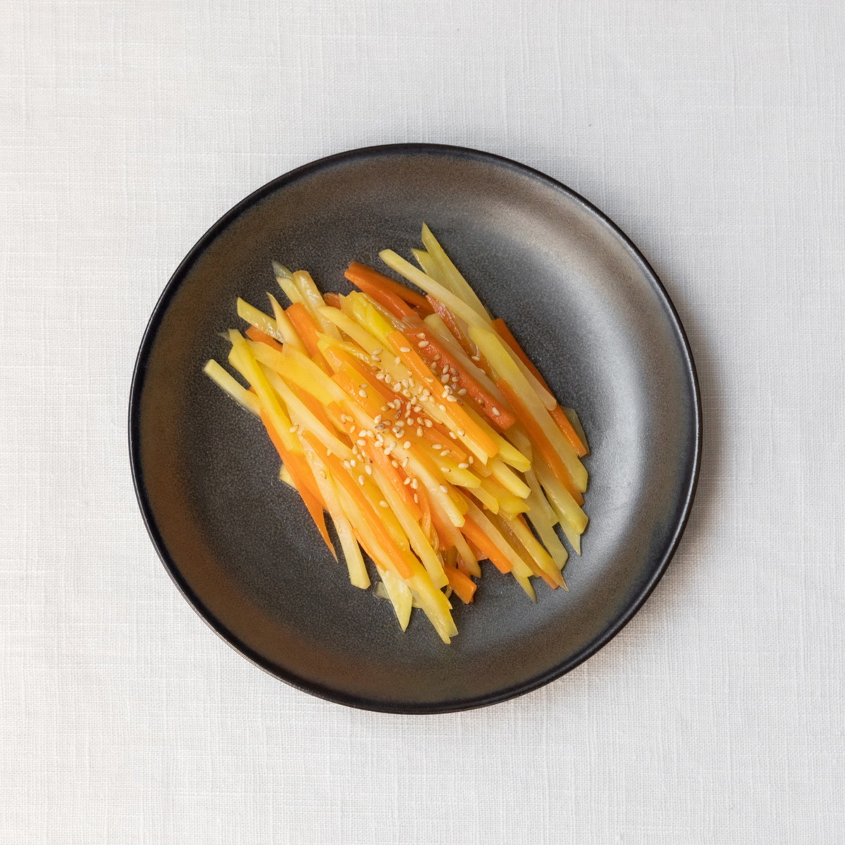 Recette Kimpira de pomme de terre et carotte