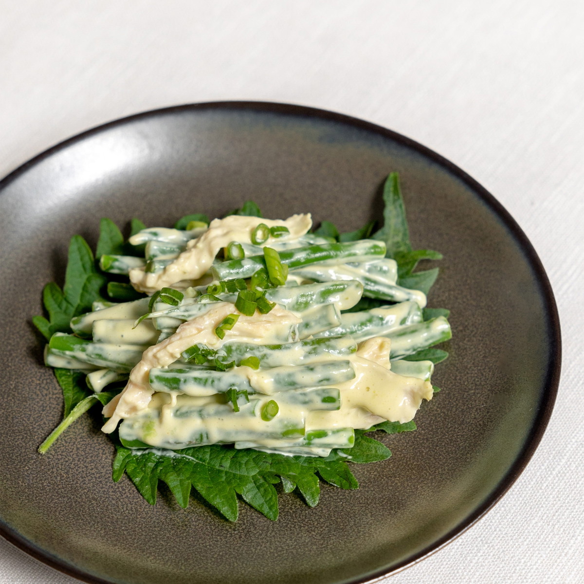 Recette blanc de poulet et haricots verts à la mayo-wasabi