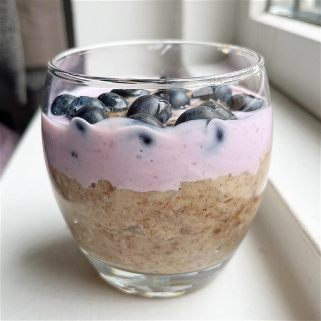 Image of Blueberry Protein Weetabix Cheesecake