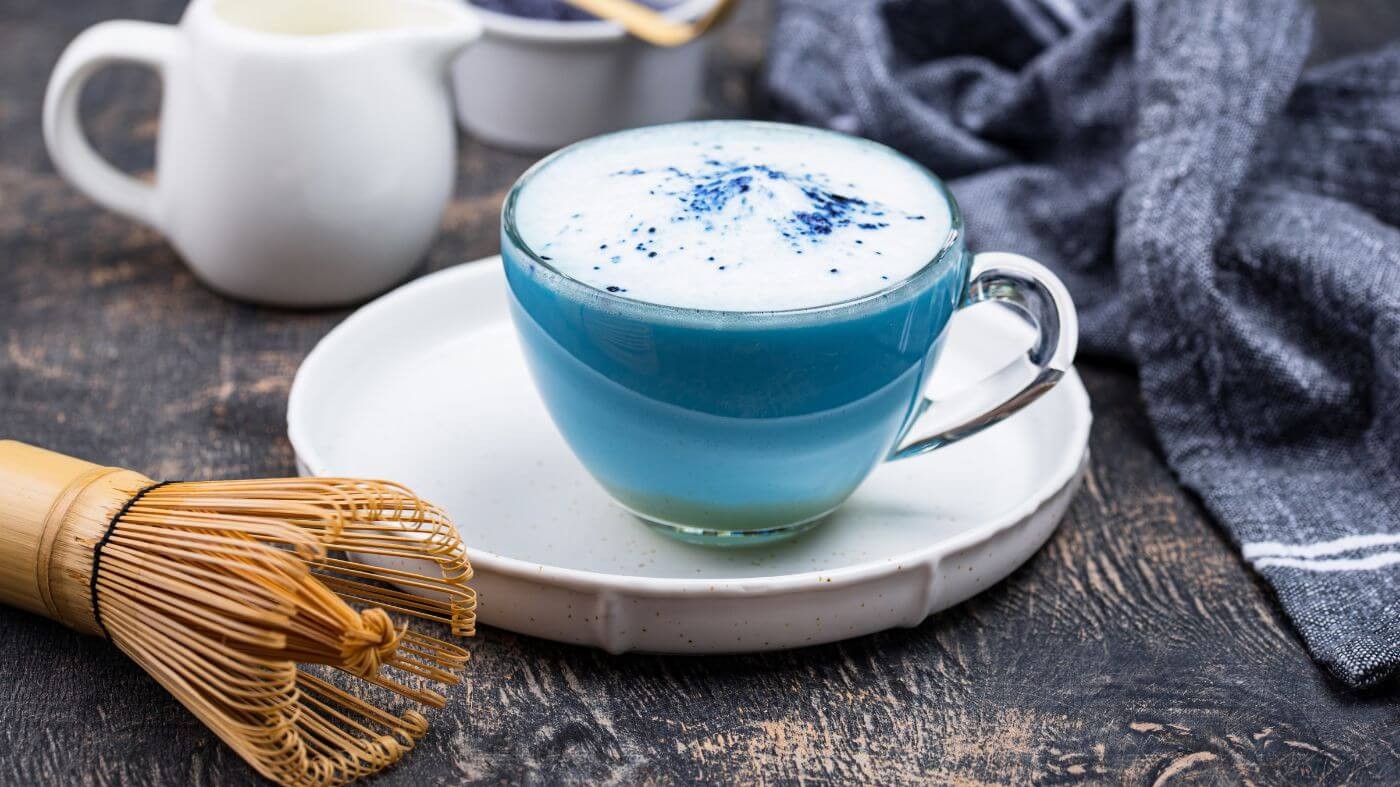 Image of Blue matcha latte recipe