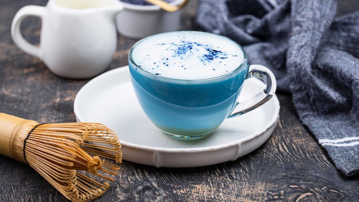 recette latte au matcha bleu