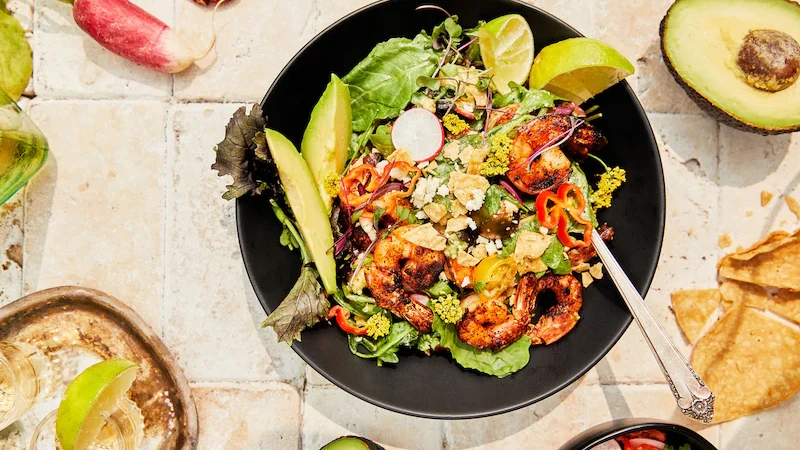 Image of Baja Shrimp Caesar Salad Recipe