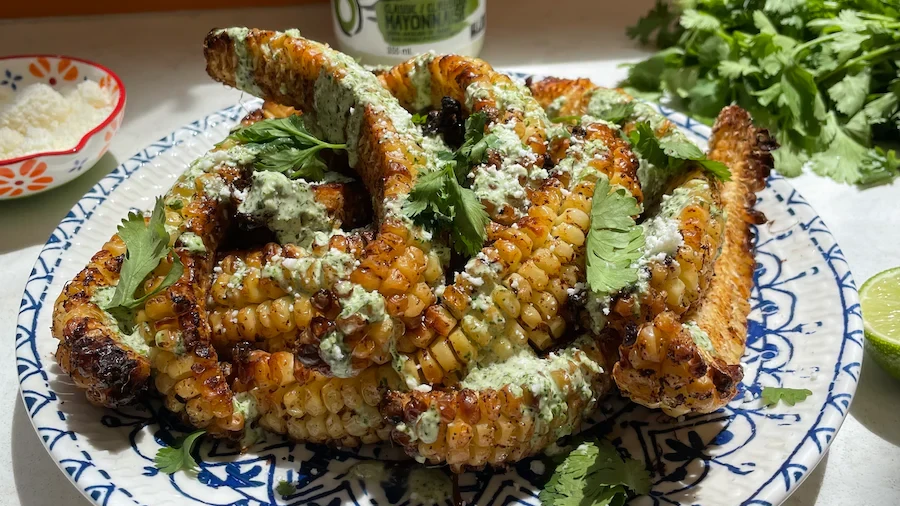 Image of Air Fryer Elote-Style Corn Ribs Recipe