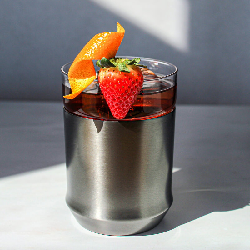 Strawberry Basil Negroni