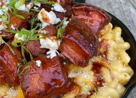 Image of Honky Tonk Pork Belly Mac and Cheese 