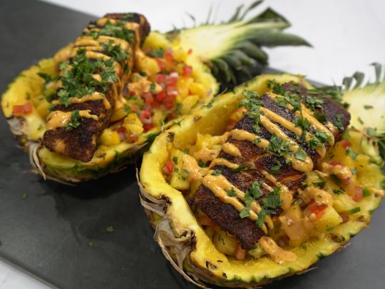 Grilled Salmon with Pineapple Salsa