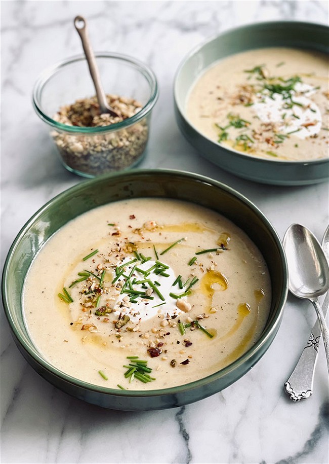 Image of Potato Cauliflower Soup with Truffle Oil