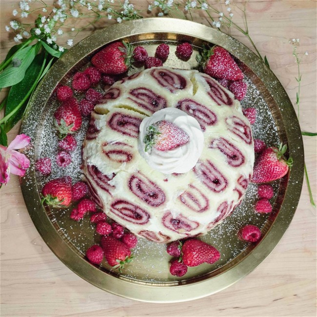 Image of Charlotte Royale with Raspberry Bavarois Cream