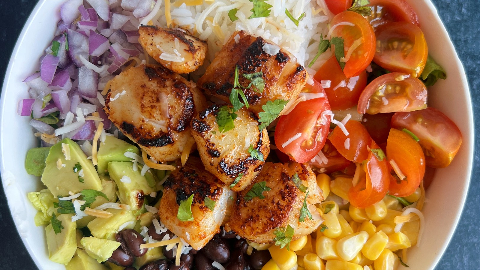 Image of Grilled Scallop Burrito Bowl 