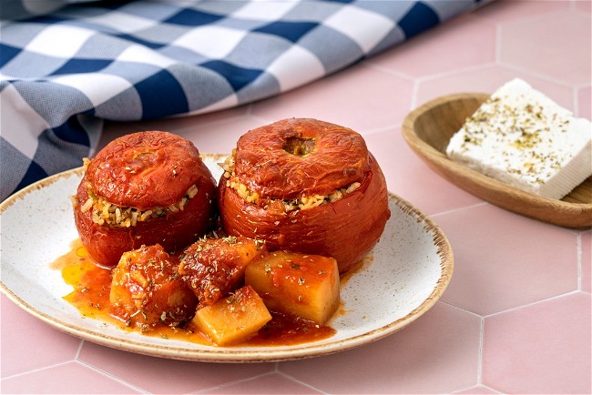 Image of Authentic Greek Stuffed Peppers and Tomatoes  Recipe | Greek Grocery Online