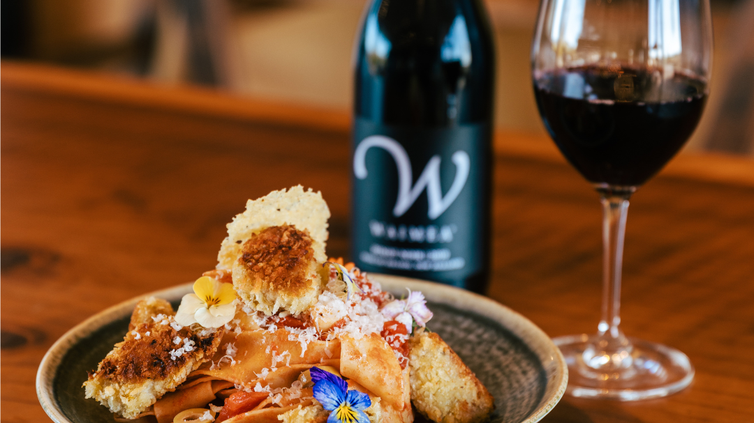 Image of Crumbed Artichoke, Olive and Tomato Pappardelle