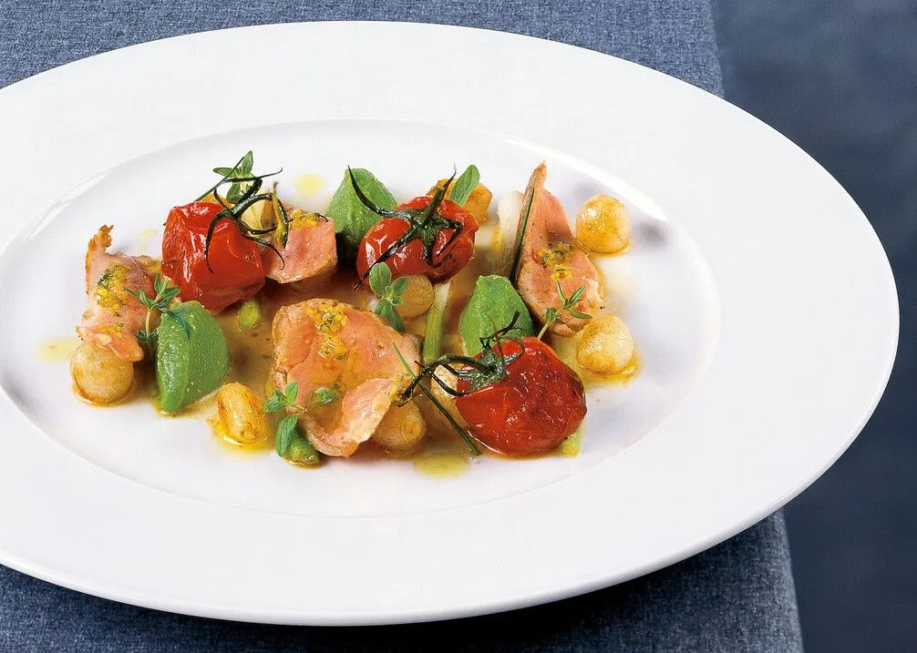 Bestes Rezept für Lammkeule mit buntem Beilagengemüse und Kräuterpüree
