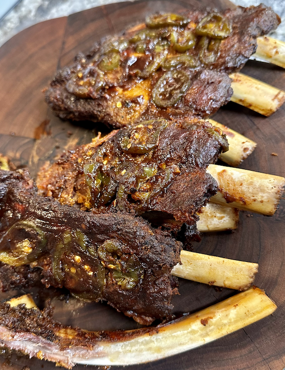 Smoked Huckleberry Buffalo Back Ribs