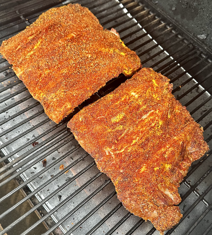 Image of Smoke the Ribs: (3 hours) Put the ribs on the...