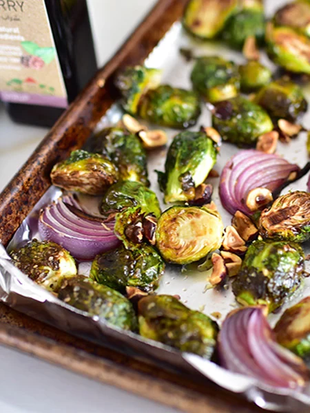 Image of Brussels Sprouts with Mulberry Syrup