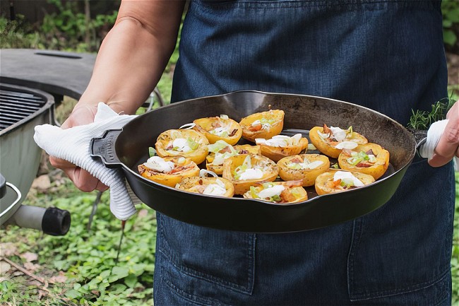 Image of Fully-Loaded Potato Skins with Potato Slayer