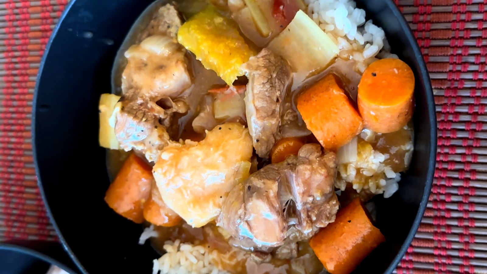 Image of ʻIʻini's Instapot Beef Stew with Kalo and Palaʻai