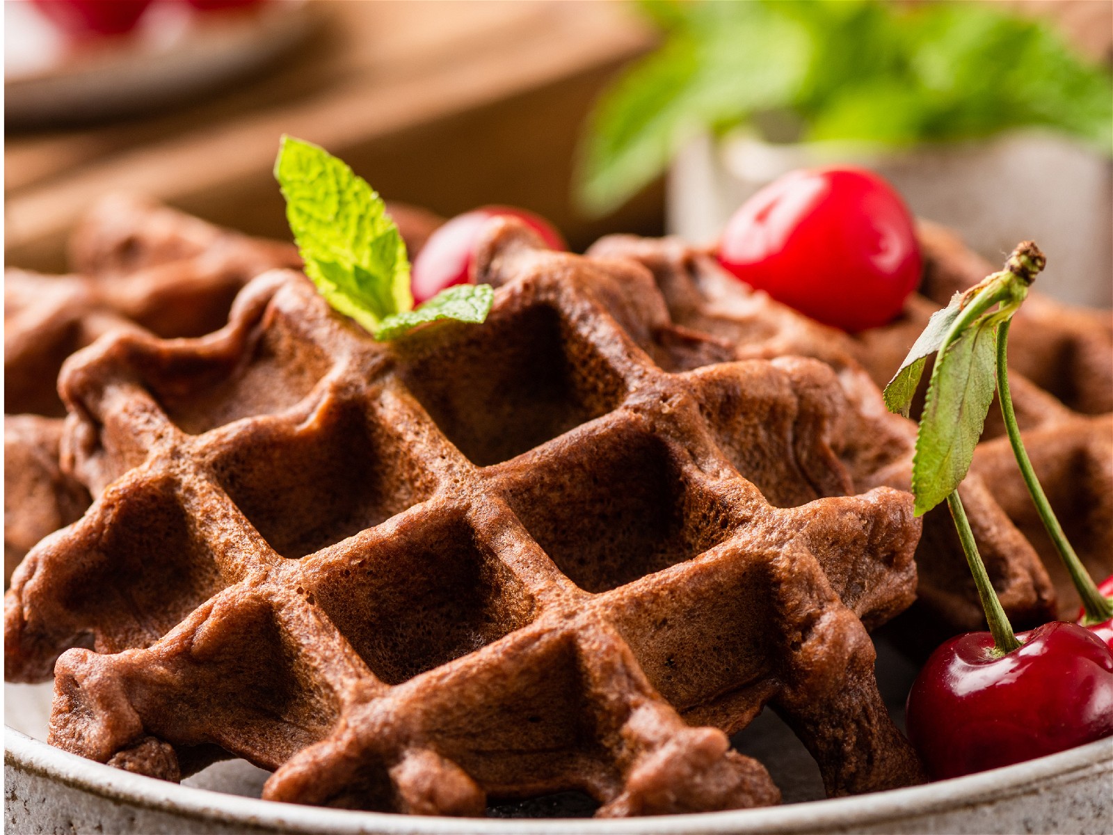 The Freshman Cook: Chocolate Mini Waffles / #Choctoberfest