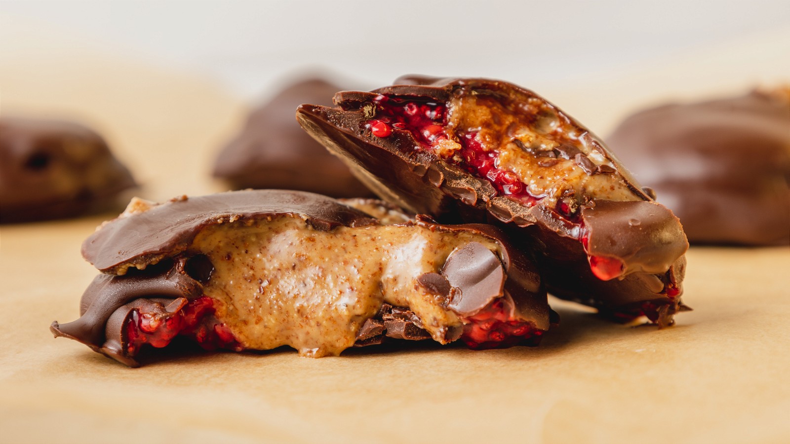 Image of Raspberry Almond Butter Chocolate Bites