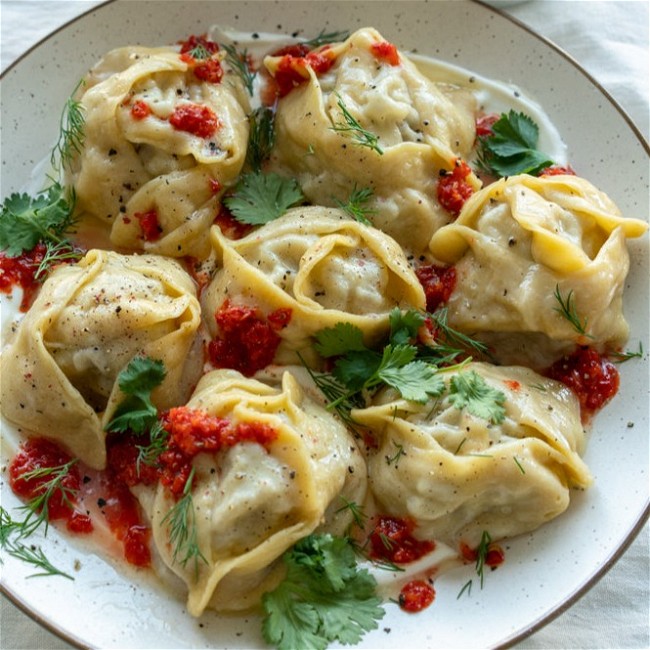 Image of Traditional Uzbek Pork Dumplings