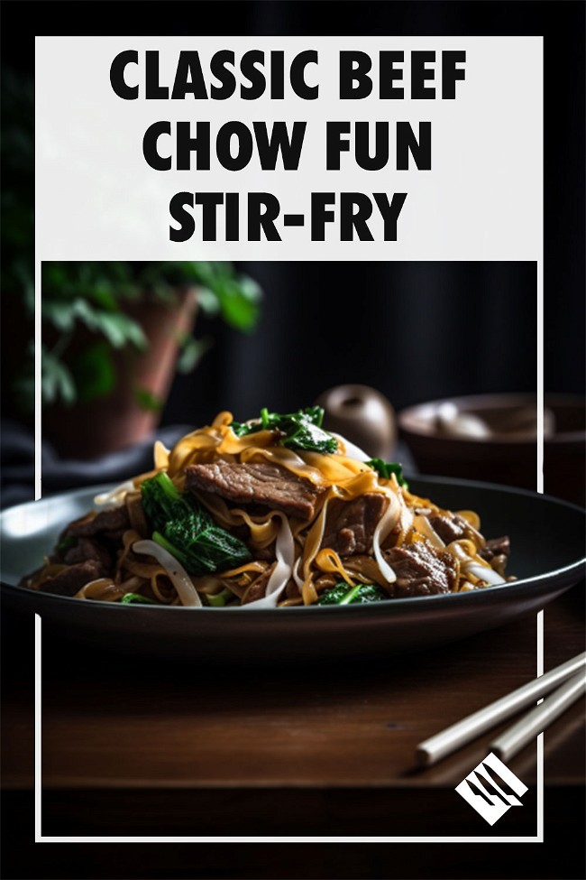 Image of Classic Beef Chow Fun Stir-Fry with Flat Rice Noodles