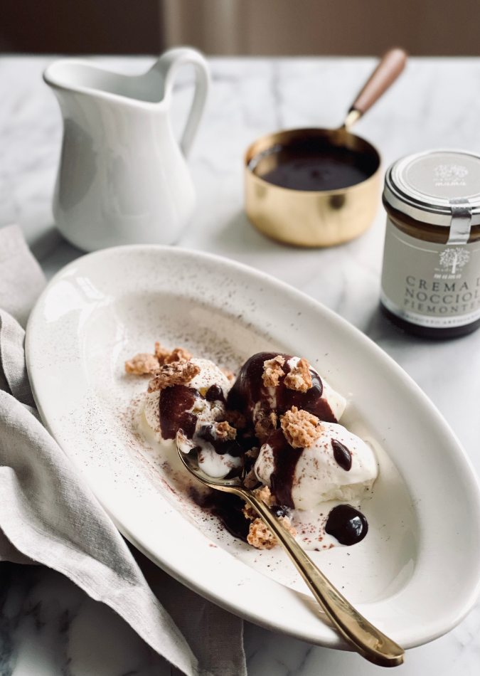 Is med nocciolatasauce