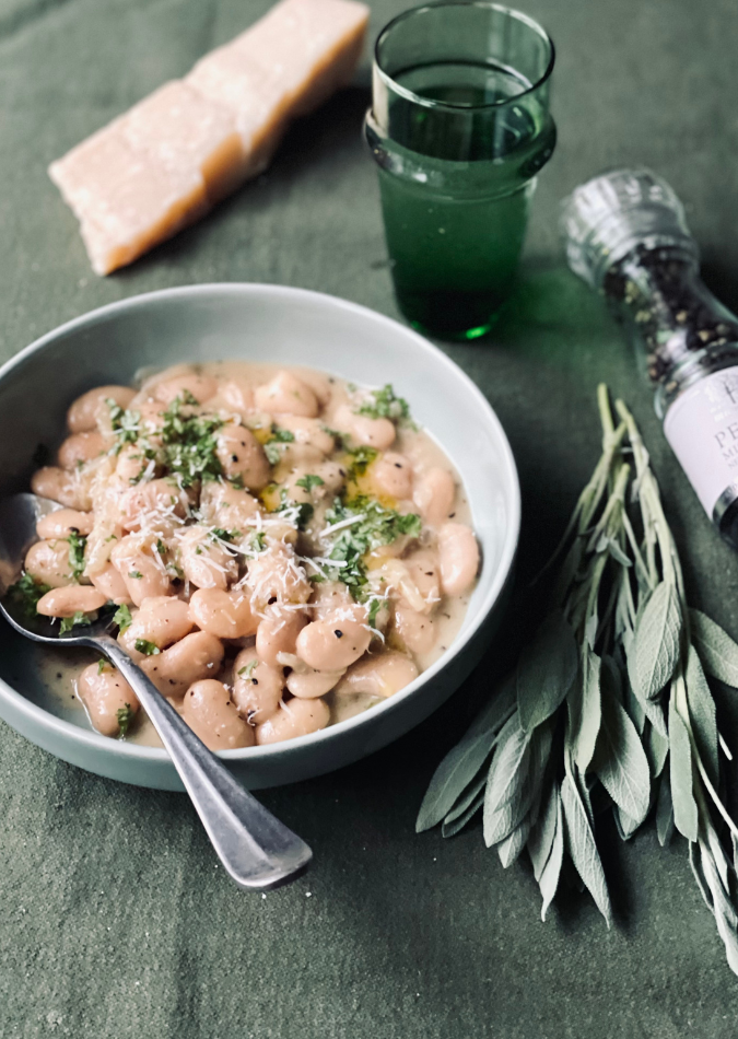 Butterbeans a la ”cacio e pepe”