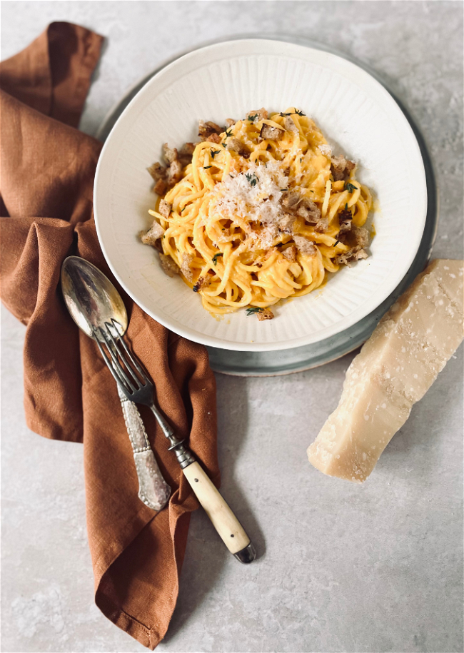 Image of Spaghetti med græskarcreme