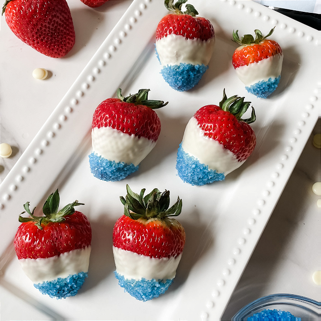 Image of Patriotic Chocolate Covered Strawberries