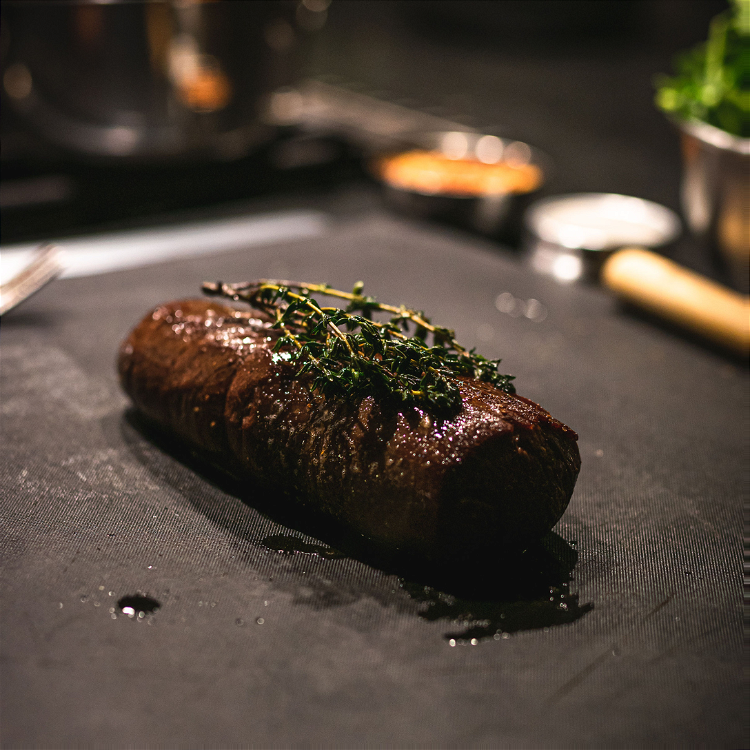 Image of Once the meat is done in the sous vide bath,...
