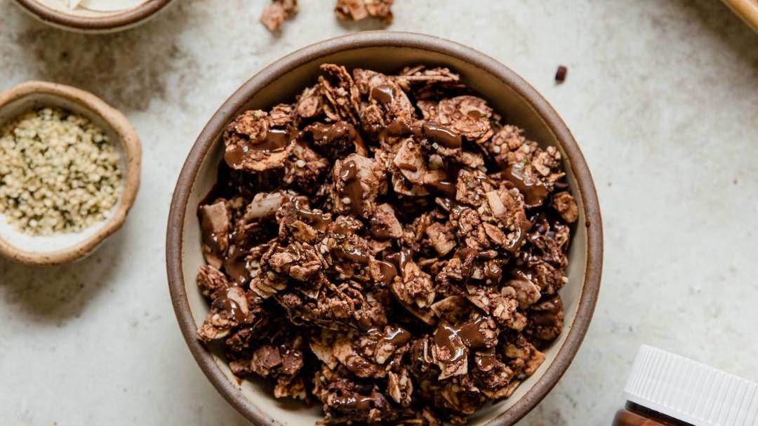 Image of Chocolate Tahini Coconut Granola